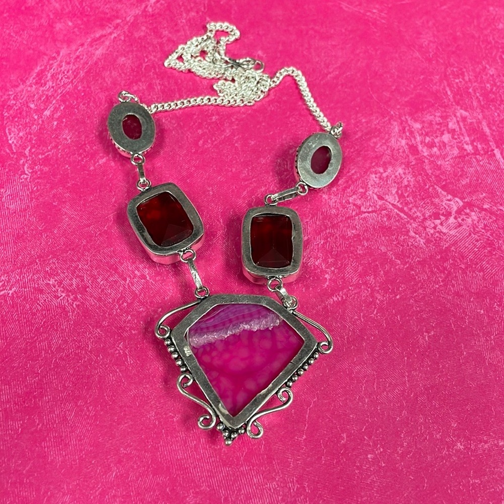 Garnet & Ruby & Agate Necklace - image 6